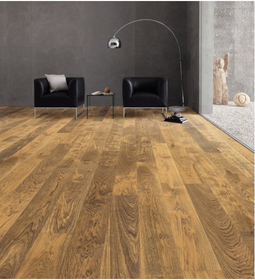 德国汉诺地板三层橡木Plank 1-Strip 4V Oak Barrique Selectiv brushed 529062
